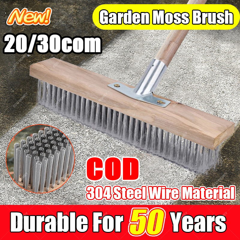 Floor Scrub Wire Brush heavy duty metal Stainless Steel Brush with long ...