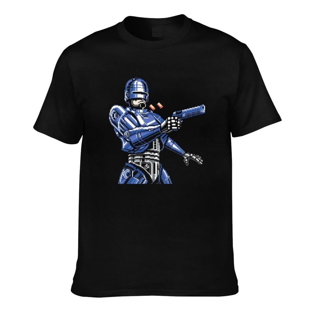 Pattern Robocop In Pixels Retro Video Game Comfortable Fit Mens T-Shirt ...