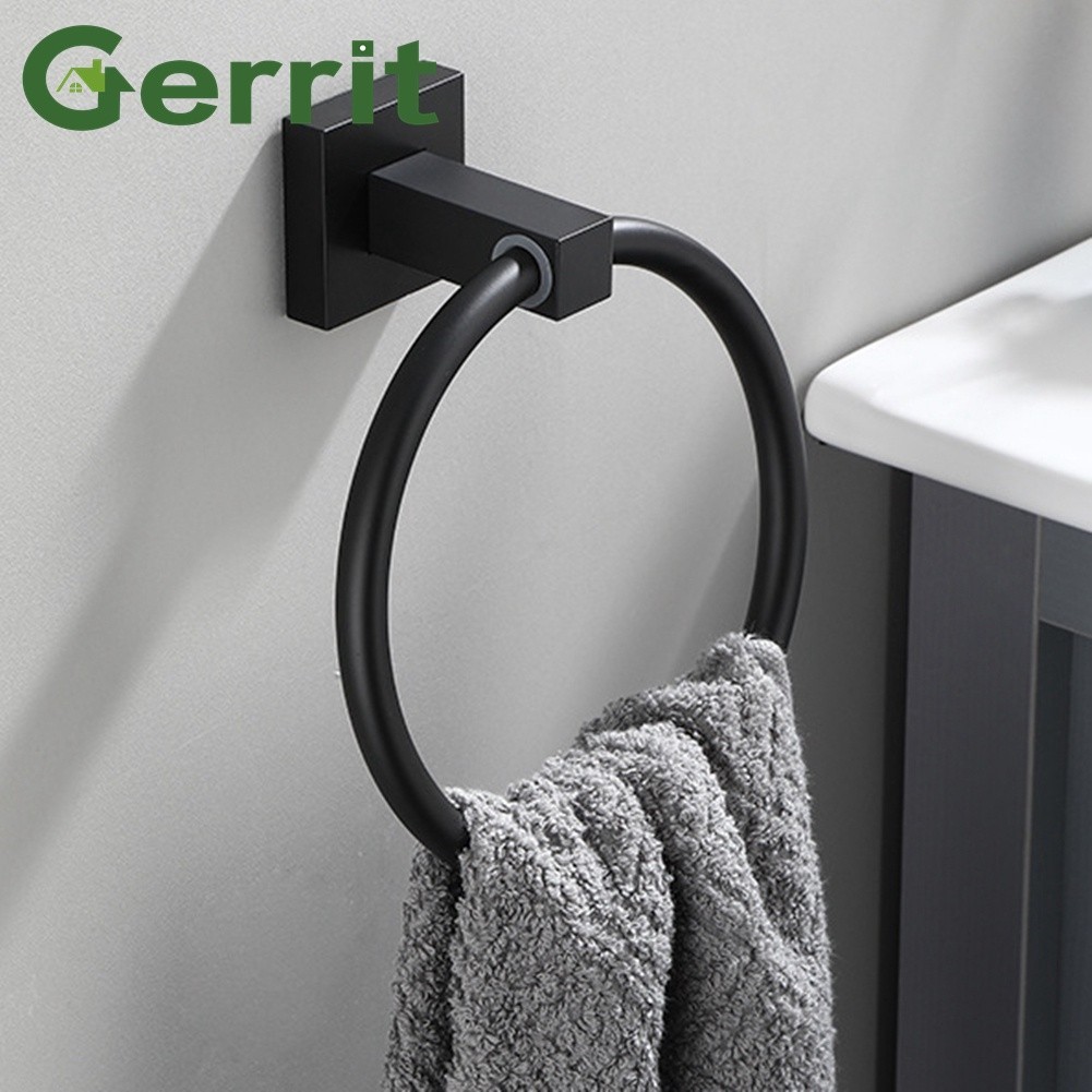 Aluminum Heavy-duty Wall Mounted Towel Ring Towel Rack Bathroom ...