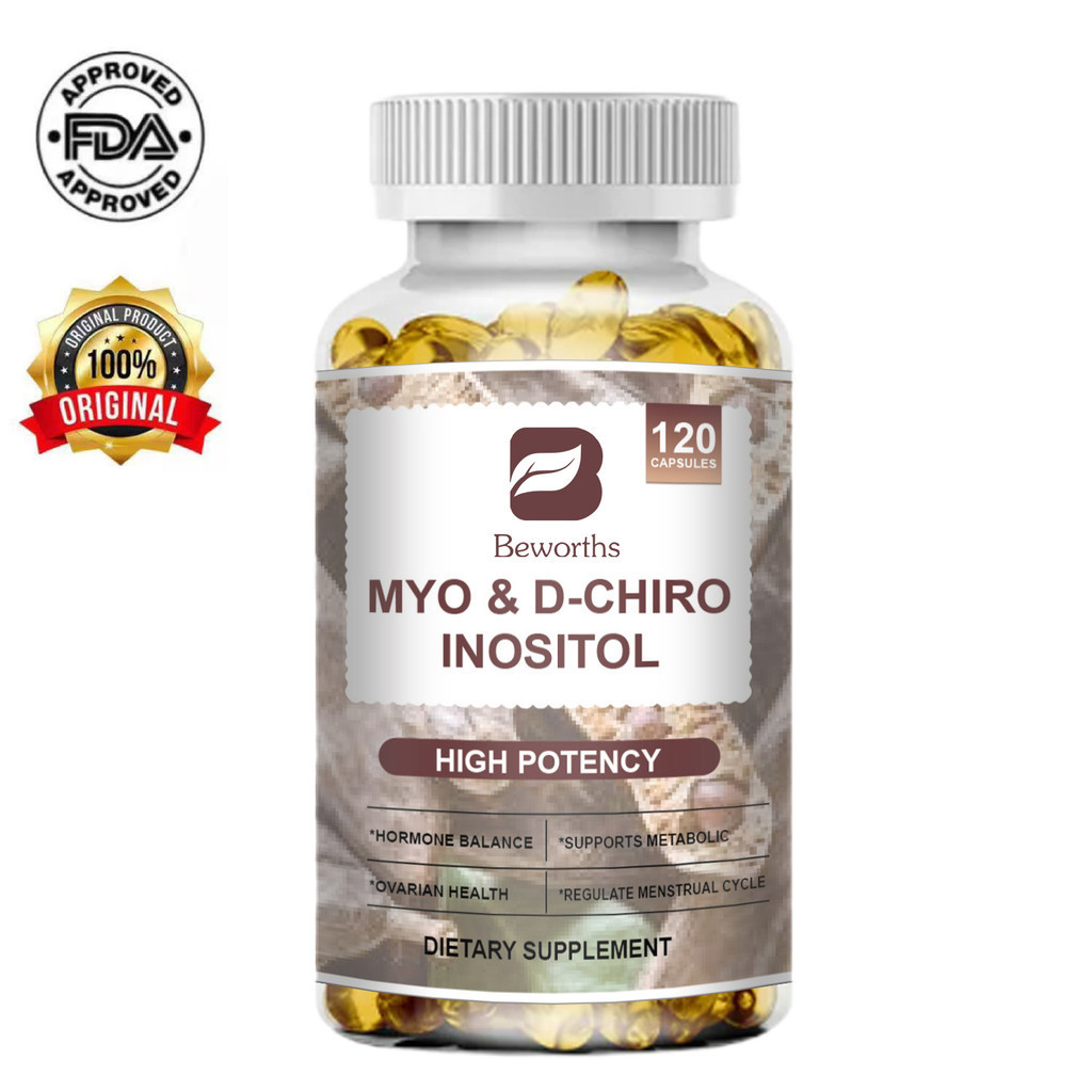 BEWORTHS Myo & D-Chiro Inositol Capsules Ideal 40:1 Ratio Myo Inositol ...