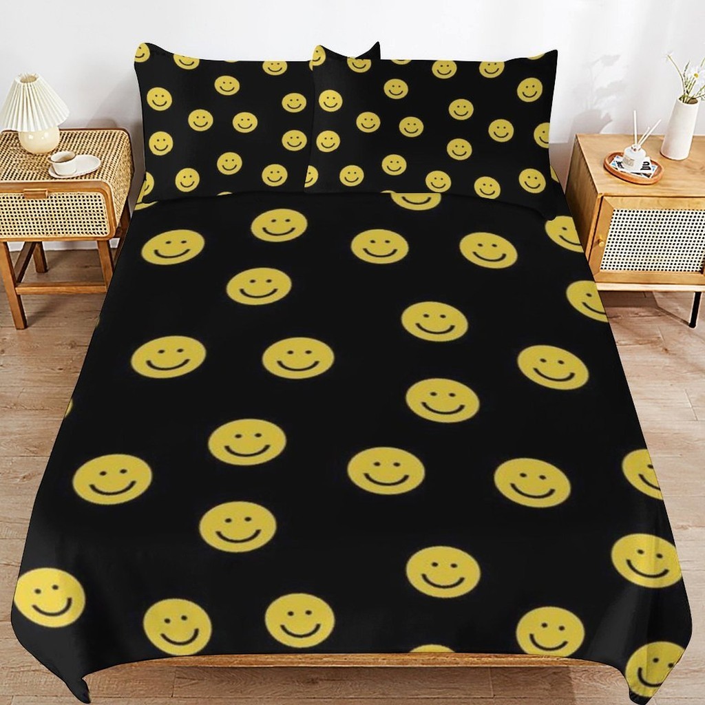 Smile 3-Piece Bedding Set (1pcs 210*180cm Duvet Cover + 2pcs 75*50cm ...