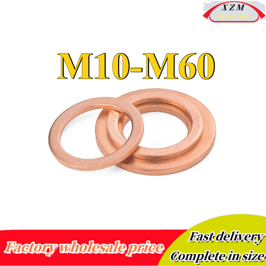 Copper Washer /Copper Gasket Nut and Bolt Set Flat Ring Seal M10/M12 ...
