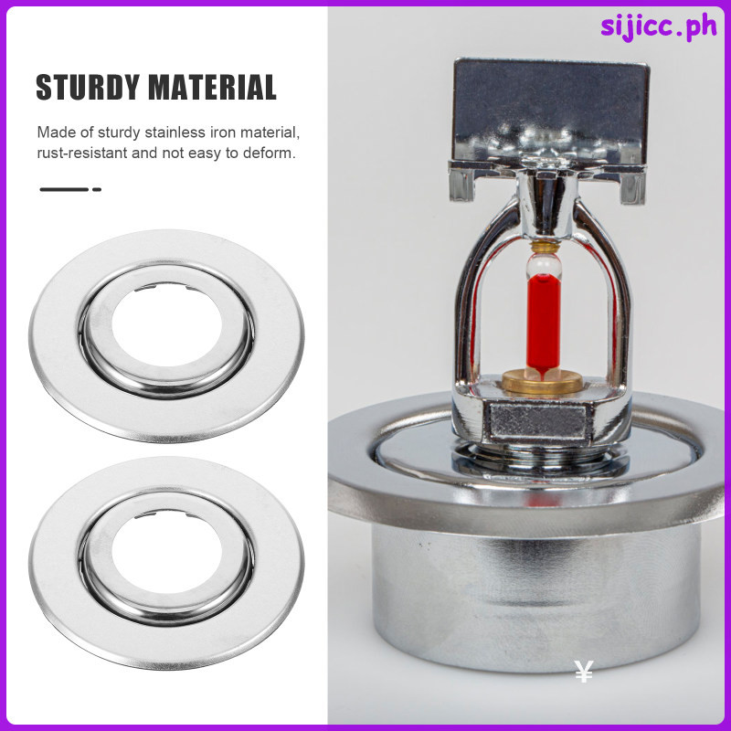 10Pcs Silver Stainless Steel Fire Sprinkler Cover Plate para Sprinklers ...
