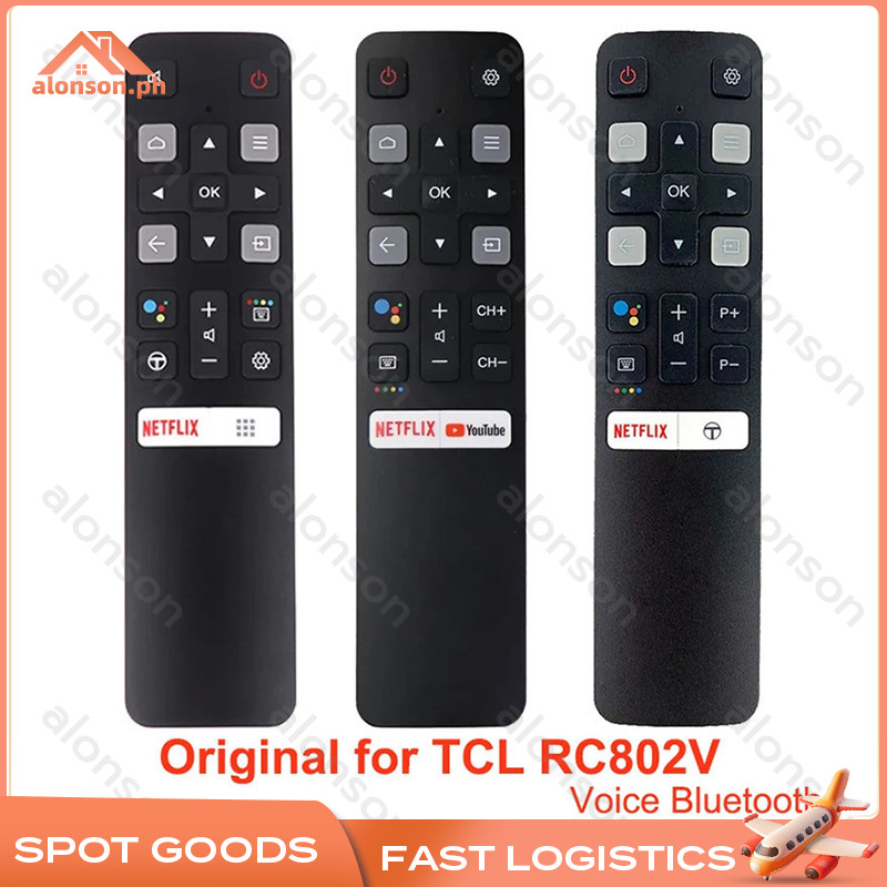 Controle Remoto de Voz Original RC802V para TCL Smart TV Android ...