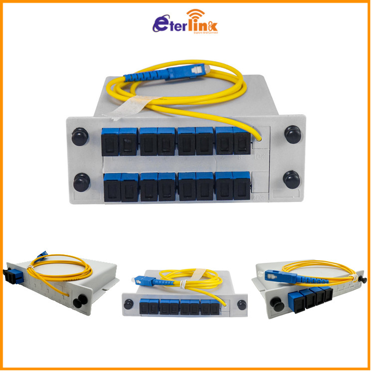 Fiber Cassette Splitter 2 4 8 16 Port UPC Blue PLC Fiber Optic Box Type ...