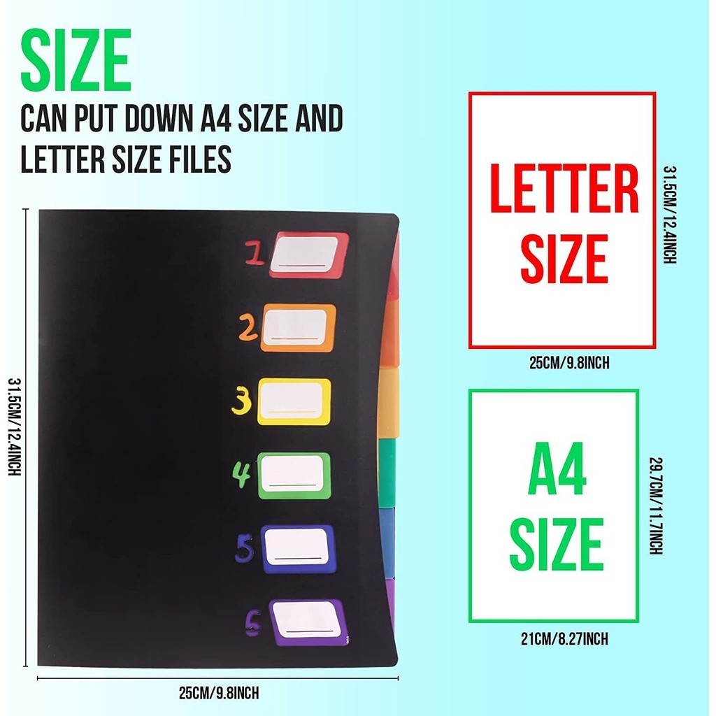 A4 Folder File Organizer Clear Book Folder Paper Envelopes Organizer ...