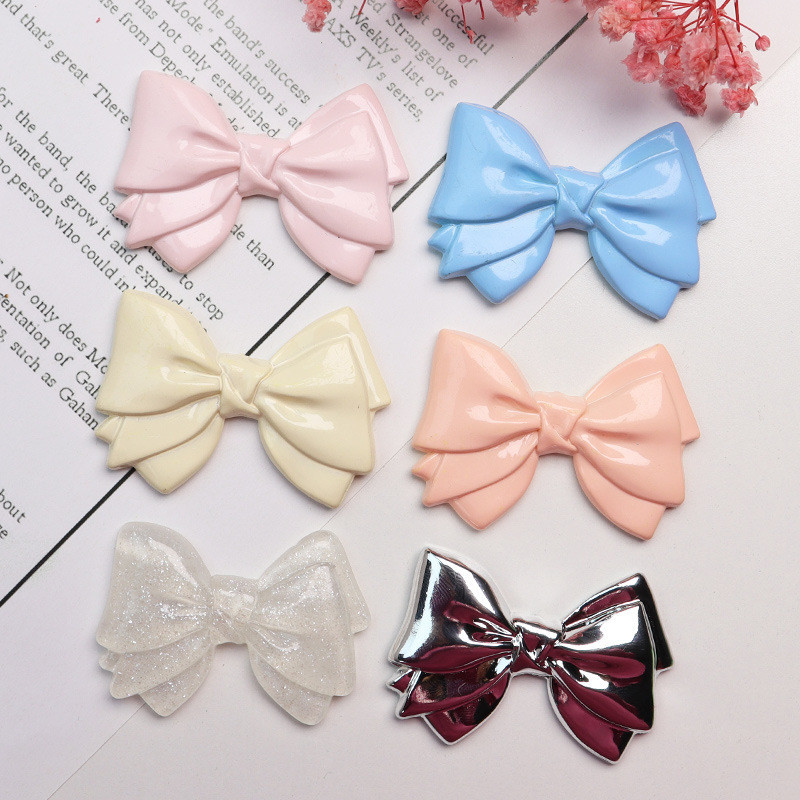 2PCS Macaron Shiny Cream Ribbon 【BIG BOW】cros Jibiz Diy Shoe Accessorie ...