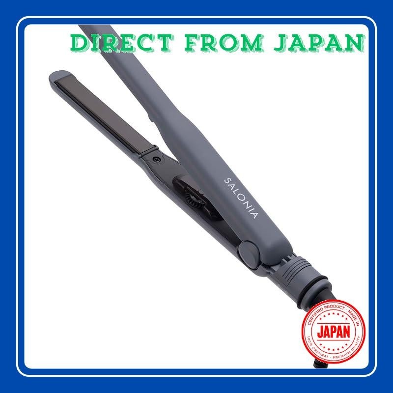 【Japan】SALONIA SALONIA Straight Hair Iron [Black] 24mm, International hair iron, 30sec