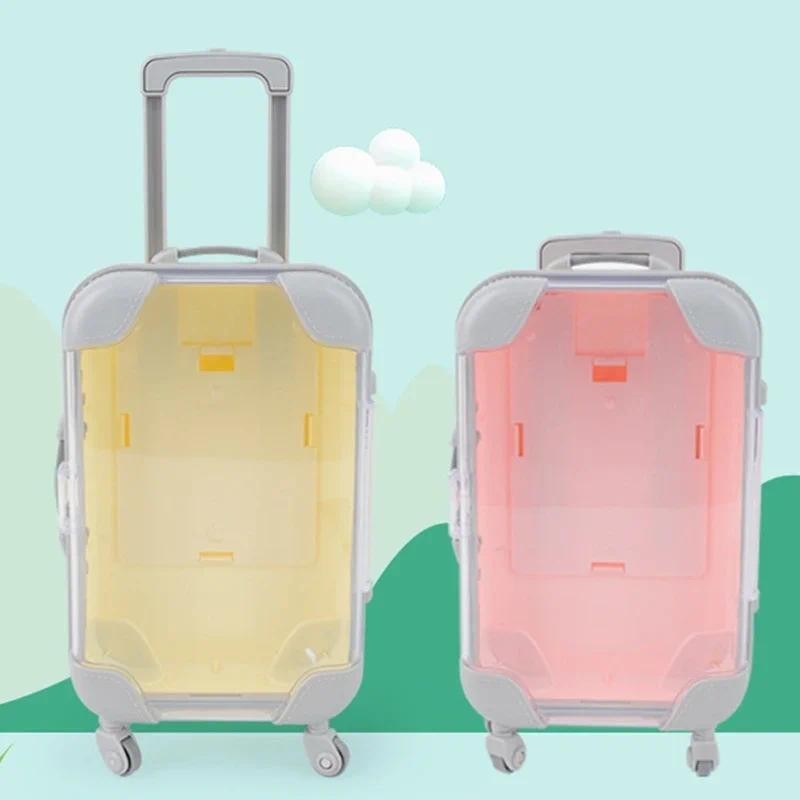 Multi-Color Plastic Suitcase Luggage for Barbie Dollhouse Translucent ...