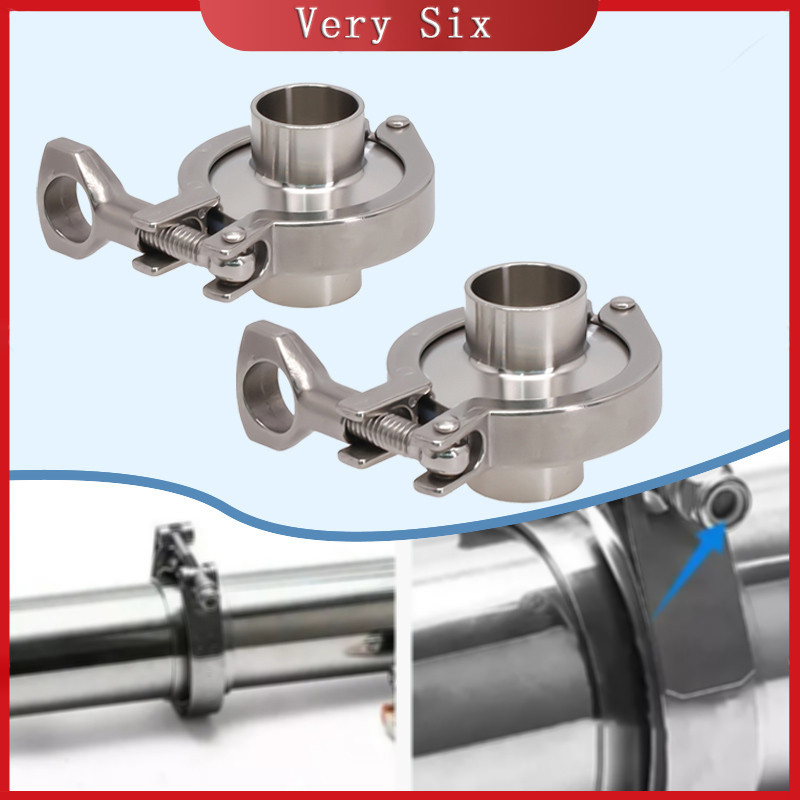1 Set Tri-Clamp Verbindung – 2x Schweißhülse + 1x Klemme + 1x Dichtung, 1,5 Zoll (50,5 Mm), SS304, Hygienisch Für Lebensmittel & Pharma