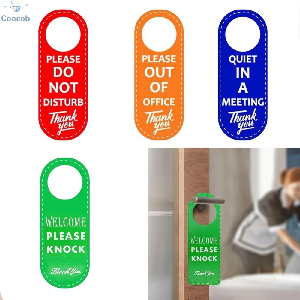 Artistic PU Leather Cleaning Label Do Not Disturb Hanging Door Sign ...