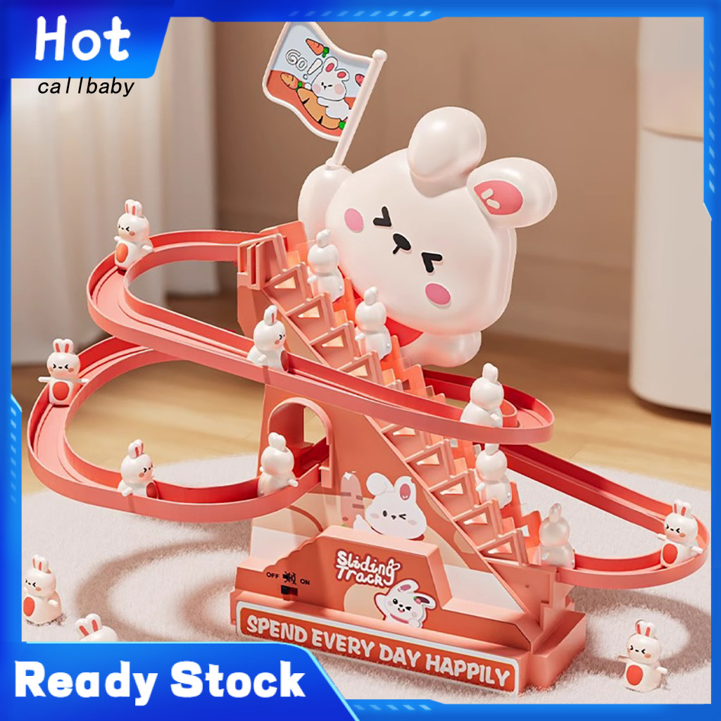 KDCL- Dinosaur Stair Climbing Toy Rabbit Sliding Track Toy Interactive ...