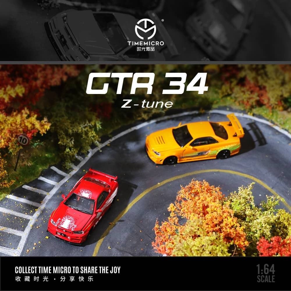 TIME MICRO 1/64 Nissan Skyline GTR-R34 Z-Tune FNF ORANGE RED | Shopee ...