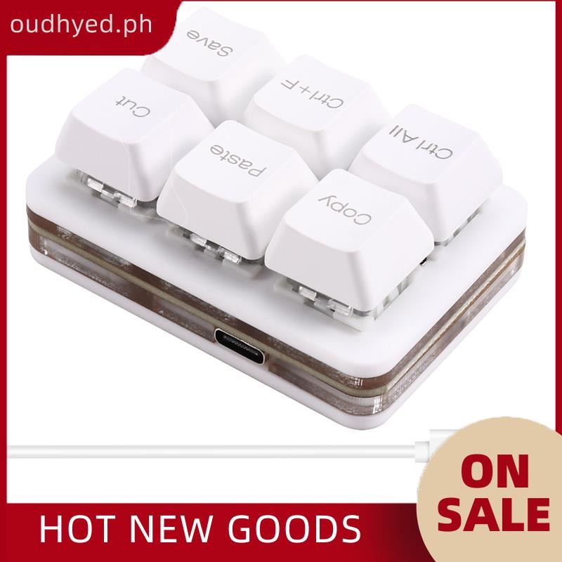 PHOU 6Keys Copy Paste Search Save Cut Keyboard One Handed OSU Keypad ...