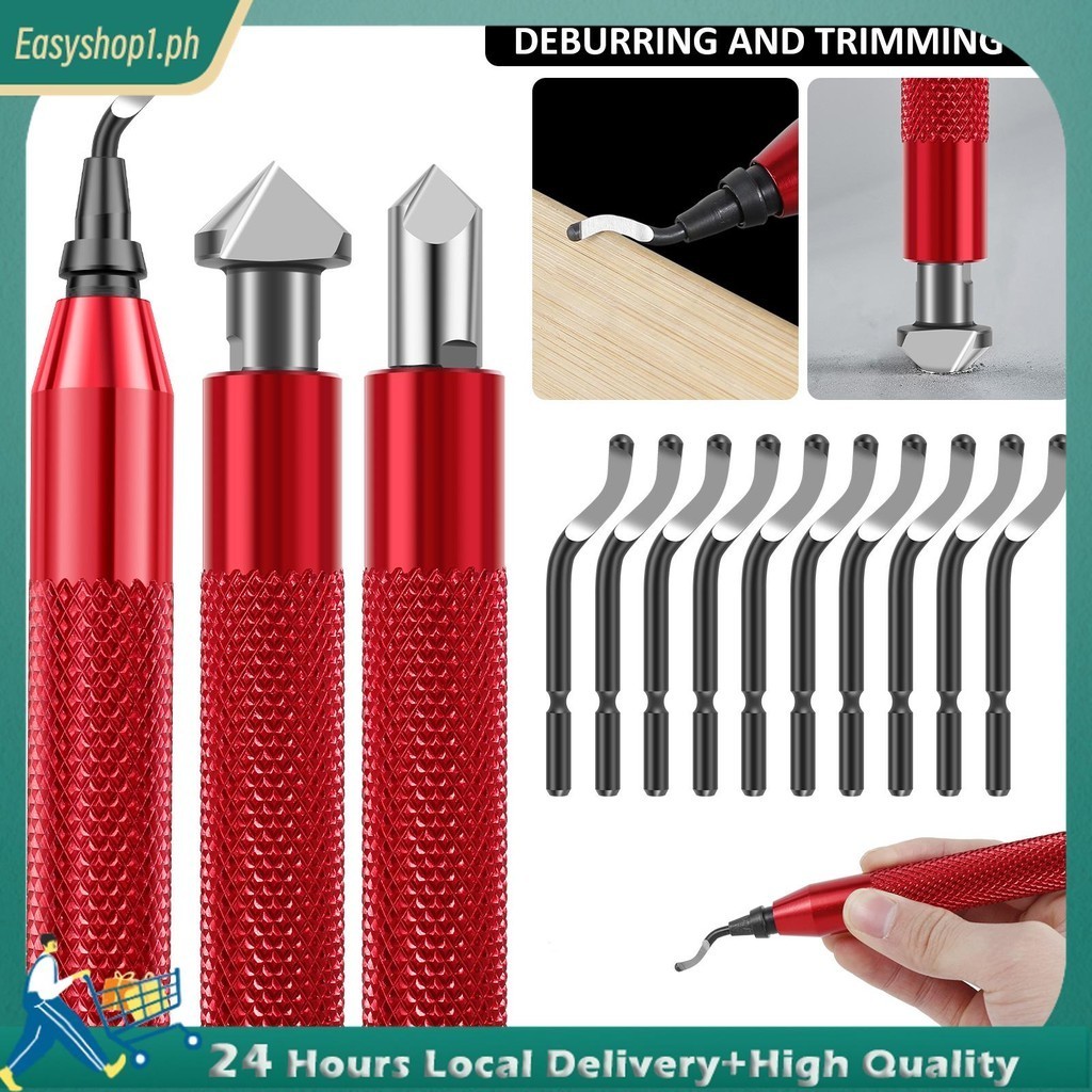 Deburring Tool Kit with Countersink Hand Reamers and 10 Extra Blades ...