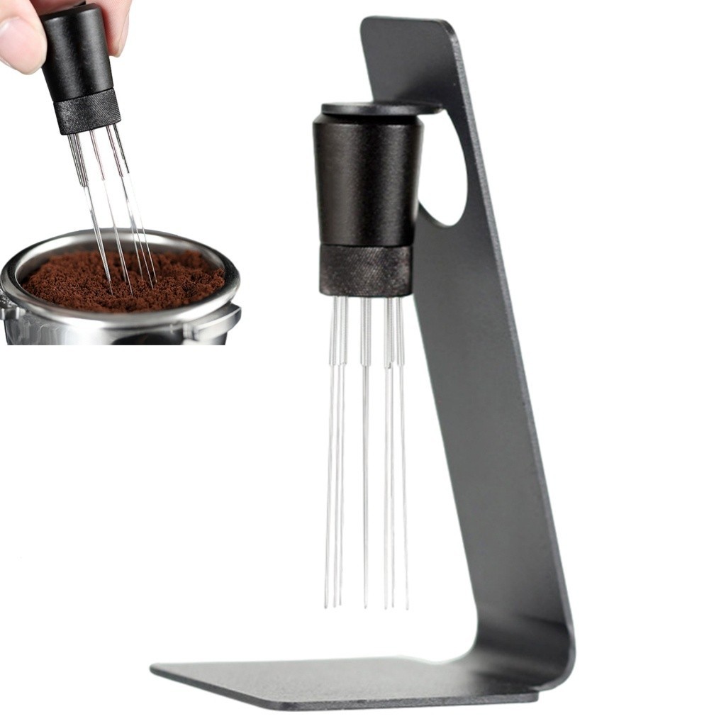 Coffee Distributor Tool Magnetic Metal Needle Stirrer Tool Black Coffee ...