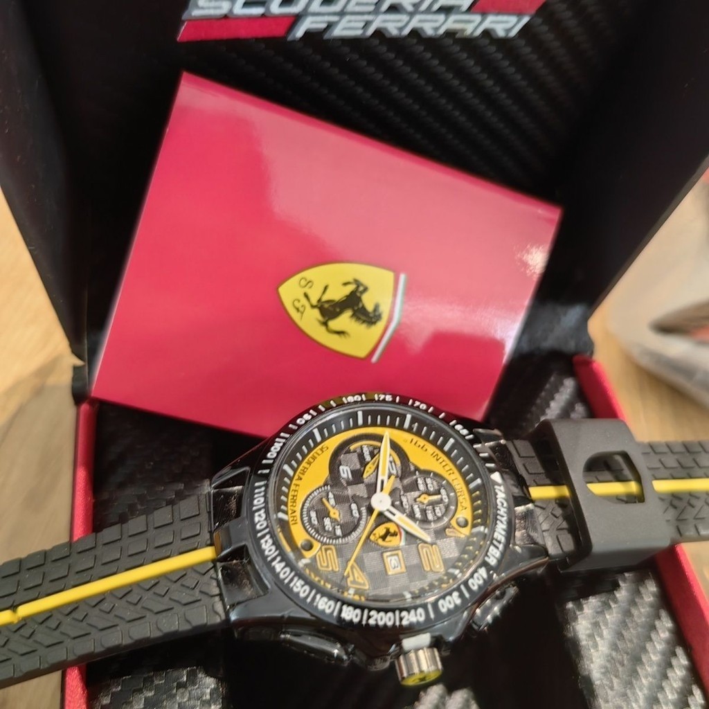 Ferrari Men's Watch Classic Yellow Super Run Pointer Men's Exclusive ...