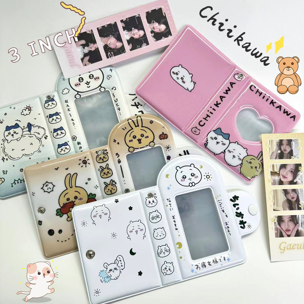 Cute Chiikawa 3 Inch Mini Photo Album 32 Pockets Lomo Cards Photocard ...