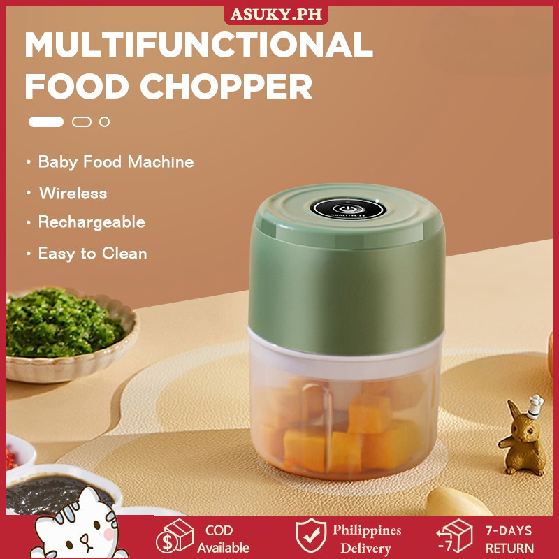 Electric Mini Food Chopper,300ML Wireless Portable Meat Grinder,Garlic Chopper With USB Charging Mini Onion Veg Cutter,Food Processor For