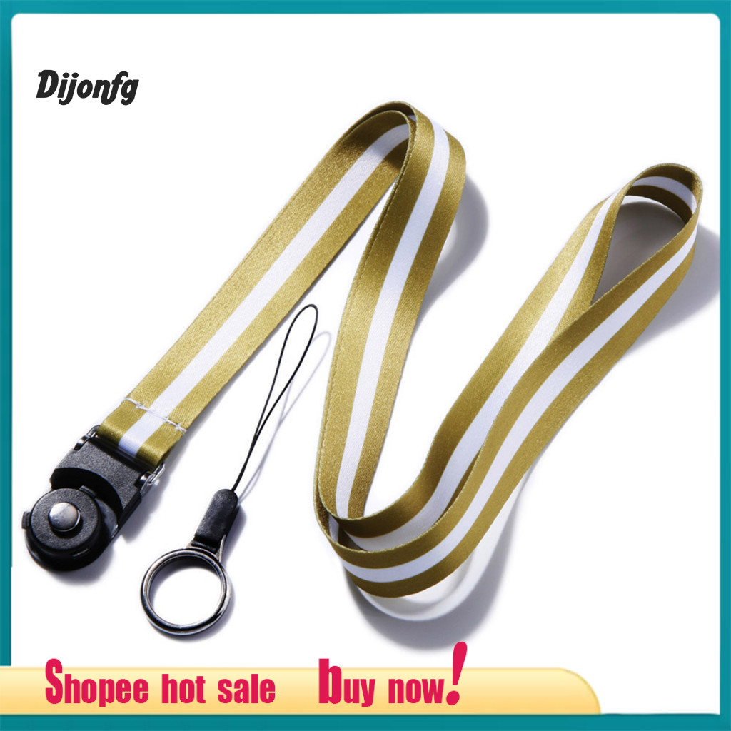 Dj Mobile Phone Lanyard Striped Split Design Long Cell Phone Neck Strap ...