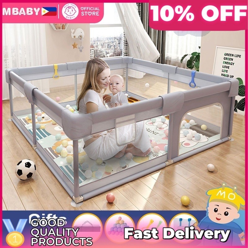 Playpen for Baby with Foam Stainless Steel Frame Safety Baby Playpen Big  Play Pen Fence for Baby