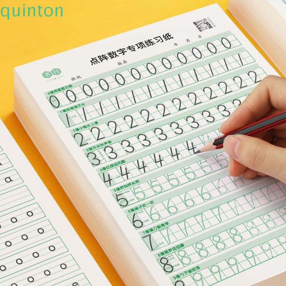 QUINTON Dot Matrix Digital Tracing Book, 26 English letters Math Number ...