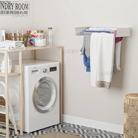 COD Non - rust 80CM Folding Invisible Wall - Mounted Rack: Perfect for ...