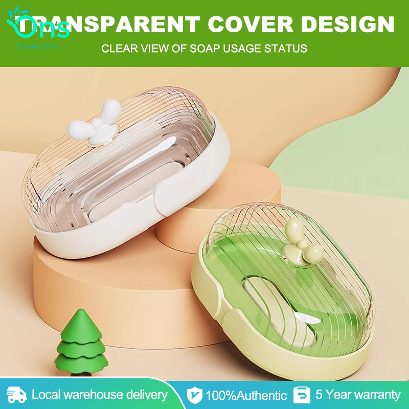 Transparent soap box with cover dustproof laundry table balcony ...