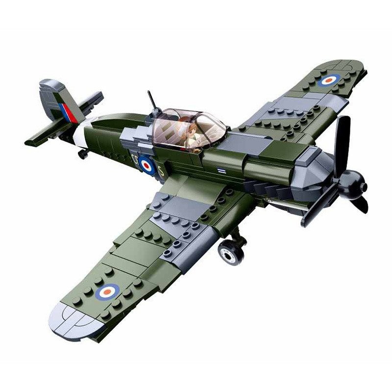 0712 290pcs Military Ww2 World War Ii Spitfire Fighter Aircraft Army ...