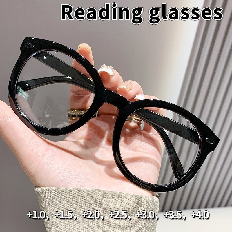 Anti Blue Light Anti-fatigue Reading Glasses Presbyopic Glasses Round Feamr  for Women Eyeglasses