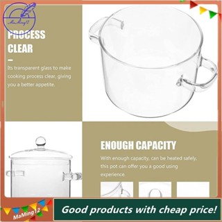 [maming] Glass Saucepan With Cover,stovetop Cooking Pot With Lid And 