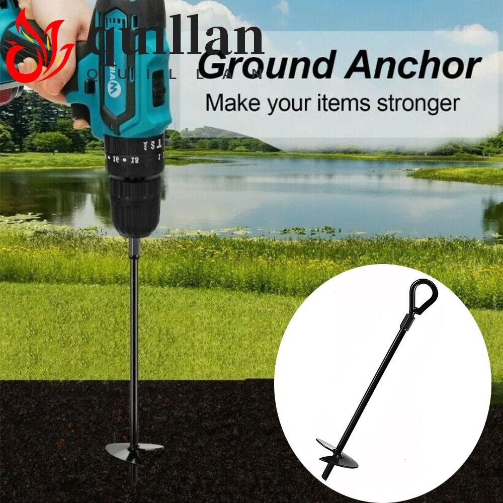 QUILLAN Ground Augers, Heavy Duty Metal Swing Set Augers, Easy To