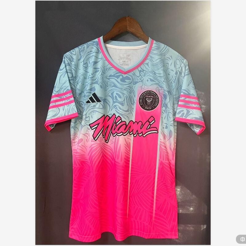 24-25 Inter Miami Club Blue Pink Football Jersey S-xxl Can Custom 