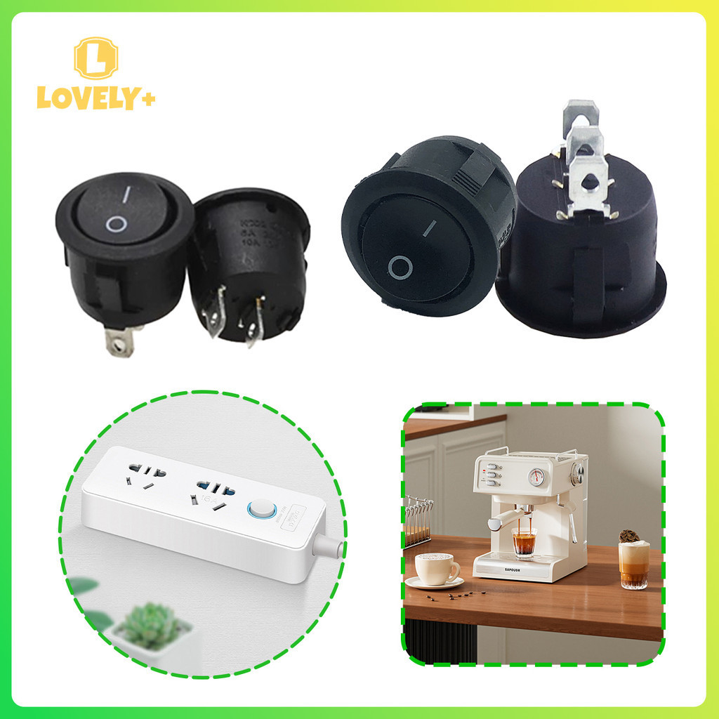 2/3 Pin Rocker Mini Round Push Button Switch 20mm Diameter ON/OFF Round ...
