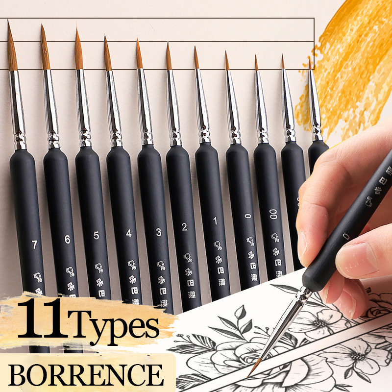 BORRENCE Howl Line Drawing Pen 0.8mm Soft Nylon Wool Creative Drawing ...