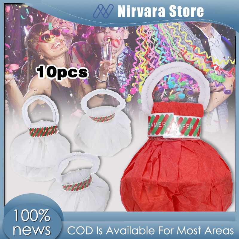 10pcs Colorful Hand Throw Streamer Party Hand Throwing Confetti Poppers