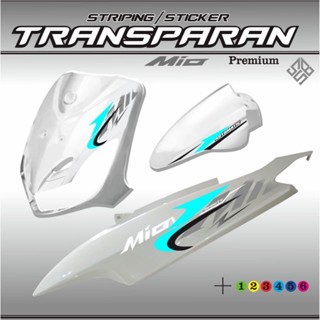 Transparent Uv Mio Smile Sporty Motorcycle Body Sticker Karbu Striping 