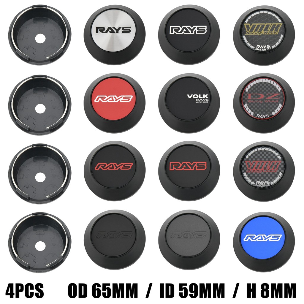 JDM Car Styling 65mm RAYS Wheel Cap Sport Rim Center Cap Wheel Hub Cap ...