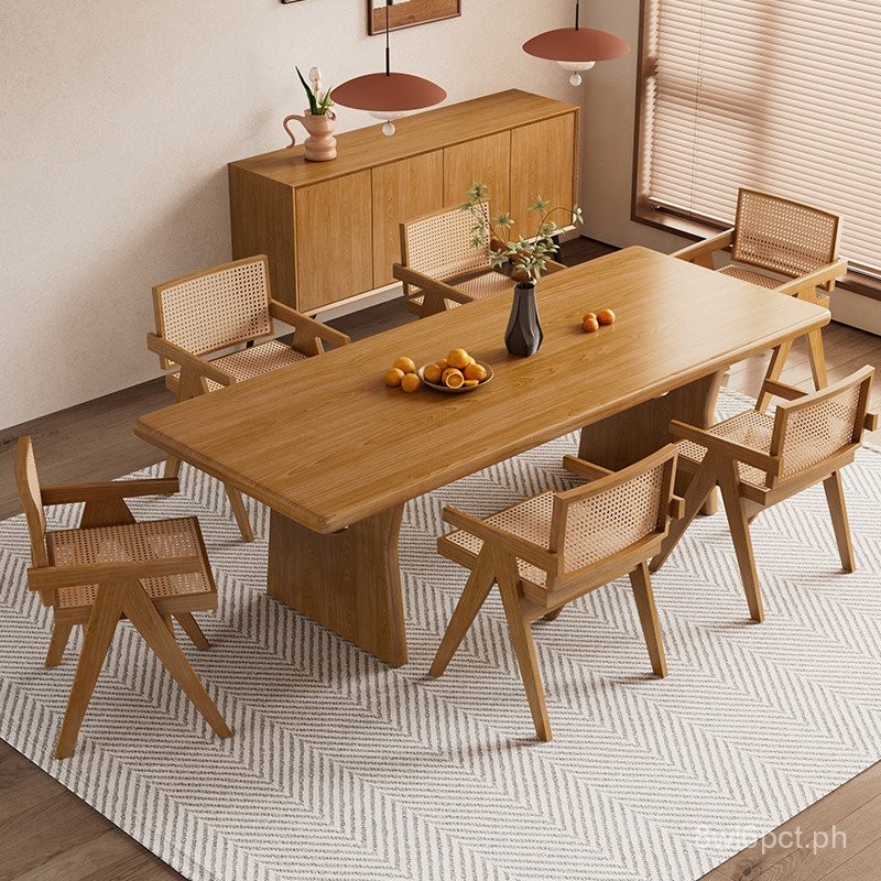 Nordic Solid Wood Dining Table for Home Use, Simple Small Apartment ...