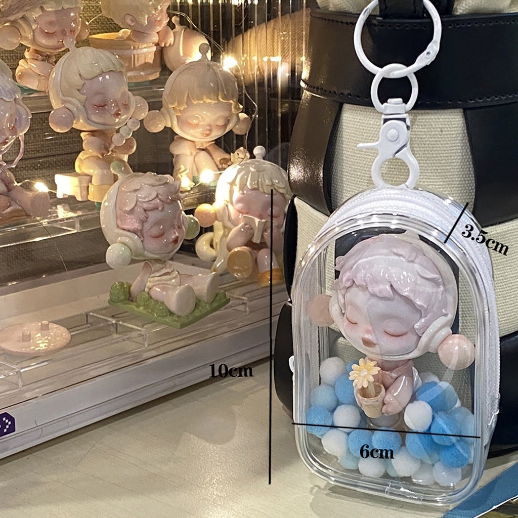 Pouch Wallet Anime Doll Display Keychain Box Transparent Blind Box ...