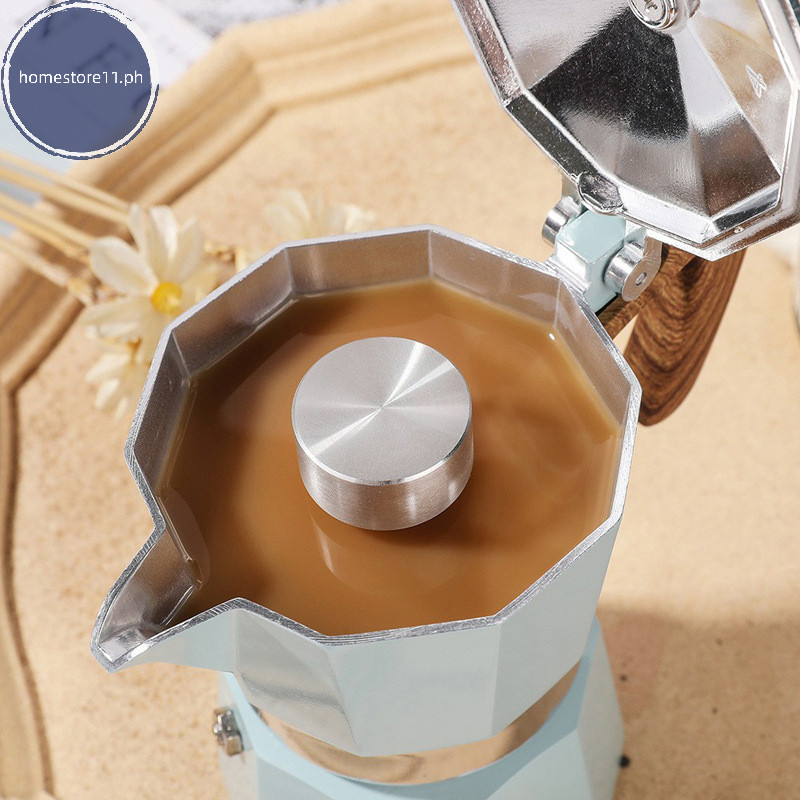 homestore11 Moka Pot Splash Coffee Pot with Aluminum Splash Valve Moka ...