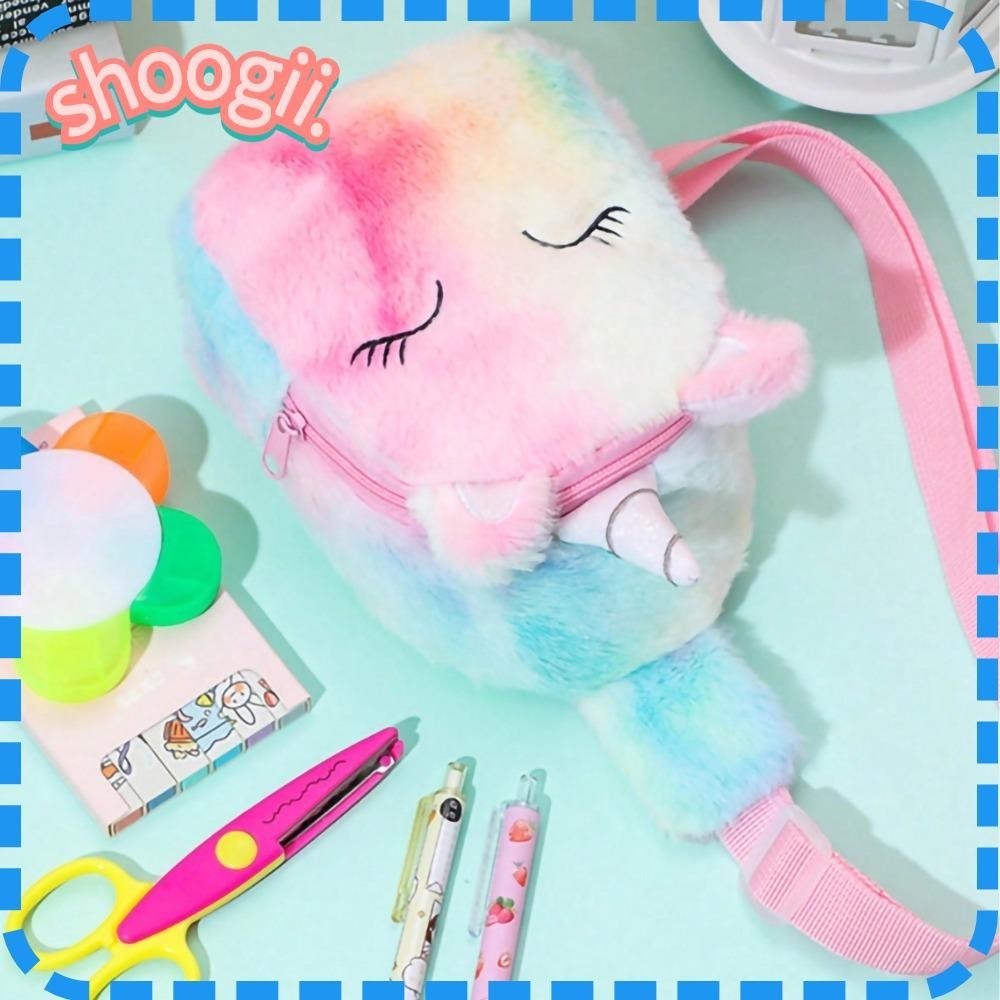 SHOOGYY Chest Bag, Plush Unicorn Kindergarten Crossbody Bag, Cute ...