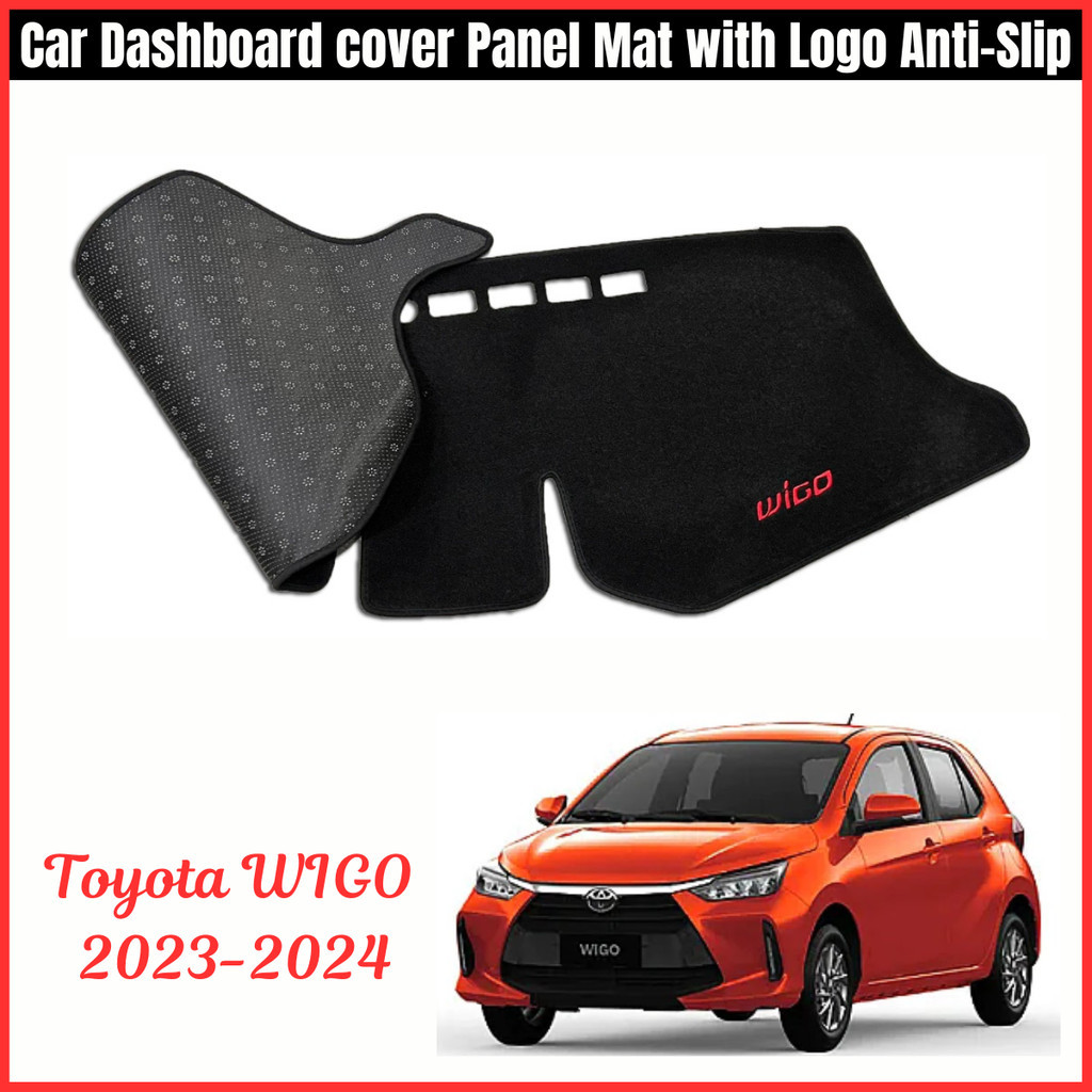 Toyota WIGO 2023-2024 Car Dashboard cover Panel Mat with Logo Anti-Slip ...