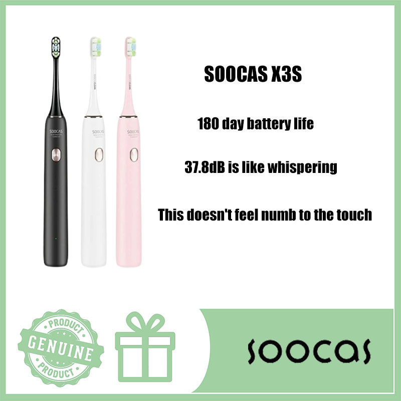 SOOCAS X3S sonic fully automatic large white brush electric toothbrush ...