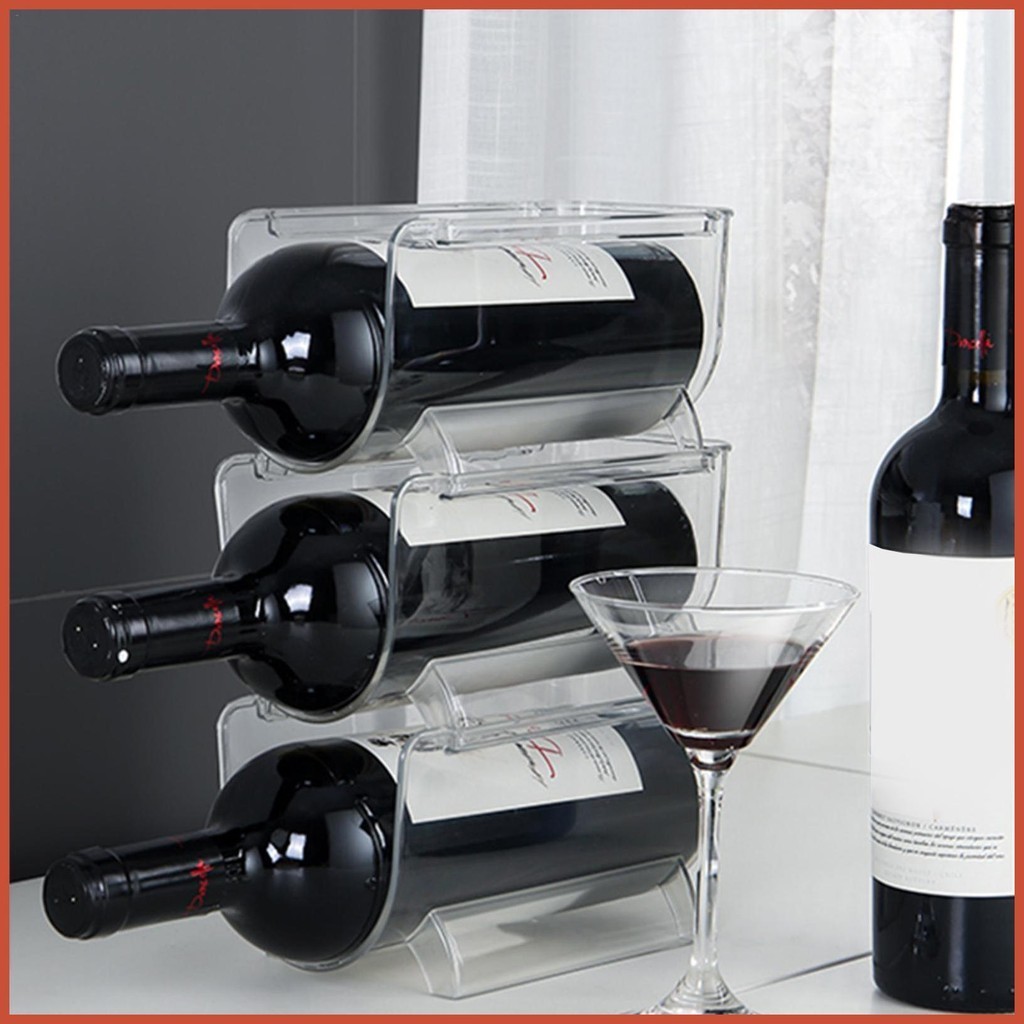 Wine Racks Countertop Display Wine Organizer Rack Stackable Shelf ...
