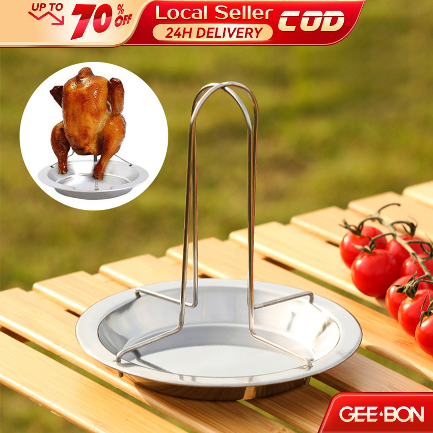 GEEBON Stainless Steel Chicken Duck Roasting Rack Grill Stand For BBQ ...