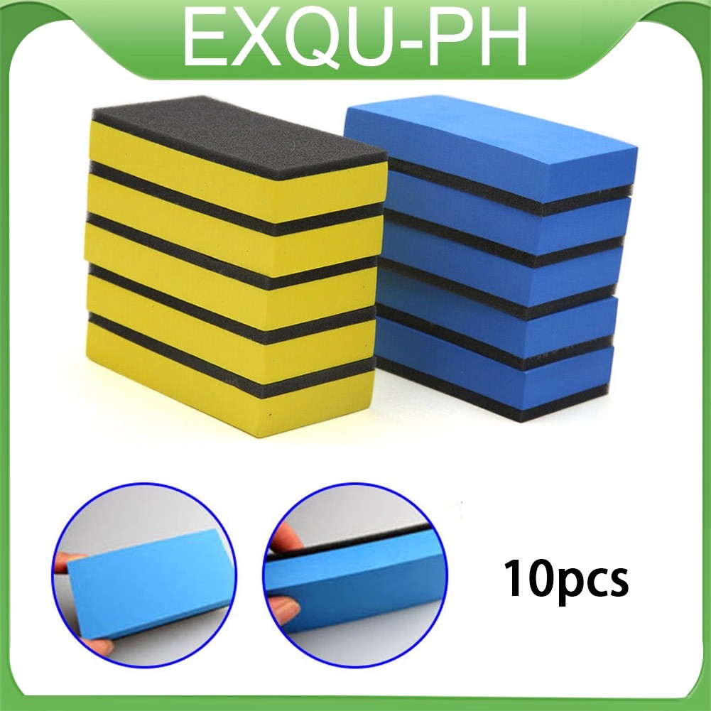 (EXQU-PH) 10Pcs Car Ceramic Coating Sponge Glass For NANO Wax Coat ...