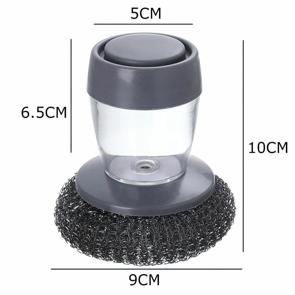 Pot and pot scrubbing brush, kitchen scrubber, dish scrubber with soap ...