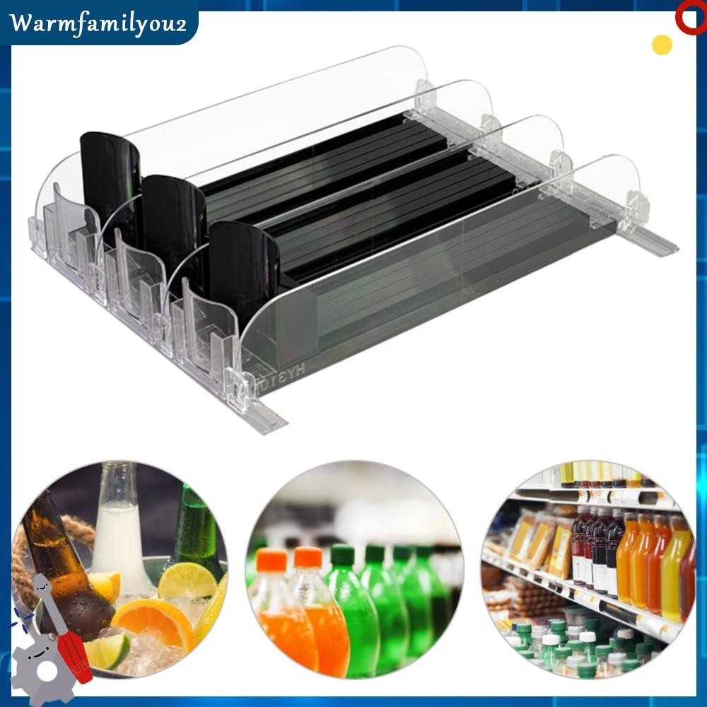Refrigerator Can Beverage Holder 2-Layer Automatic Rolling Beer Cola ...