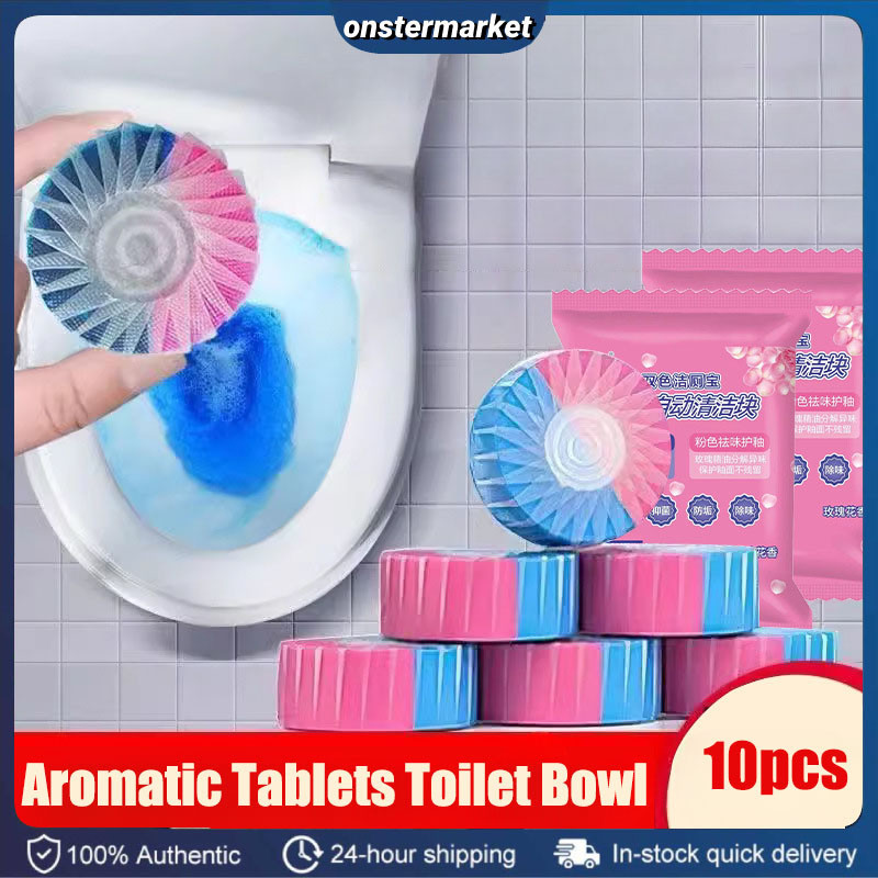 10pcs/bag Automatic Toilet Bowl Toilet Cleaner Flush Deodorizer Domex ...